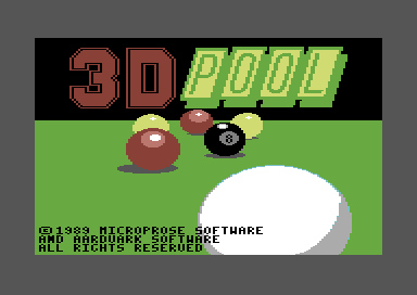 3D Pool screenshot 3 for Commodore 64